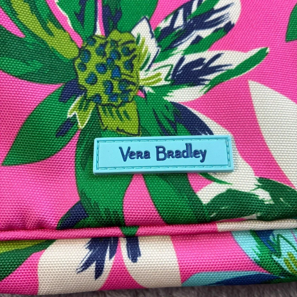 Vera Bradley Triple Zip Hipster Pink Floral Crossbody‎ Bag Tropical Paradise